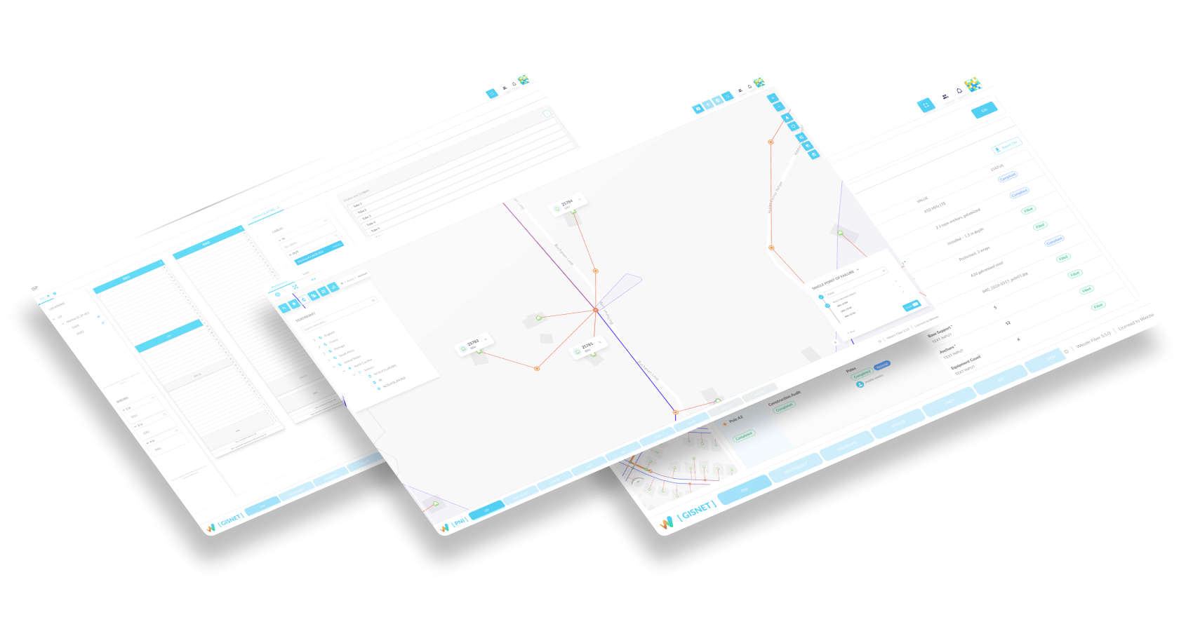 Illustrative network-asset operations view with connectivity and availability.