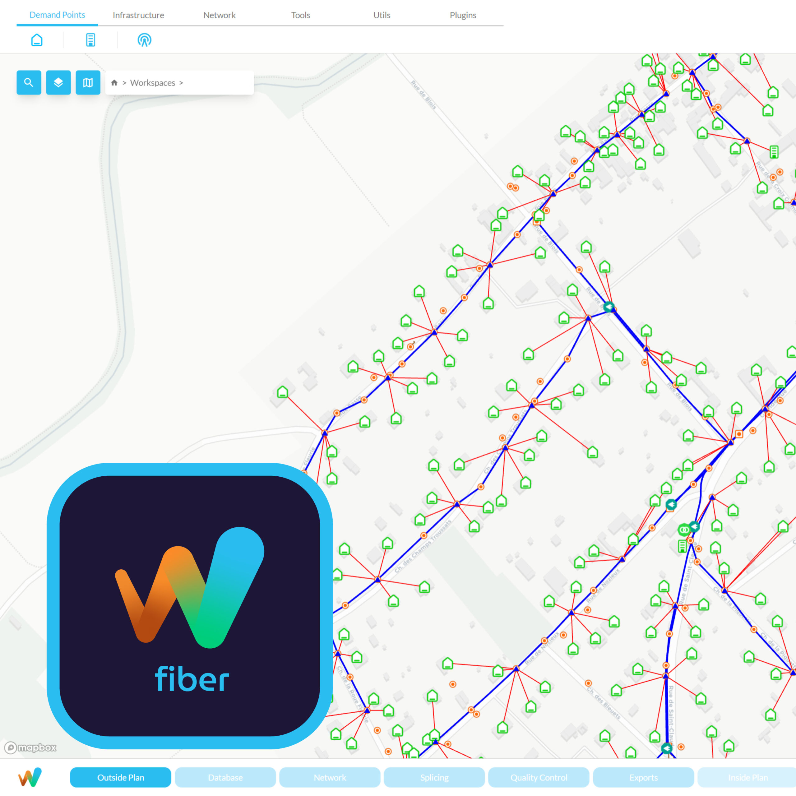 Fiber network management software